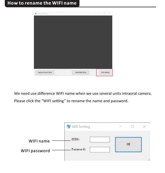 Wifi dental camera how to rename the wifi name